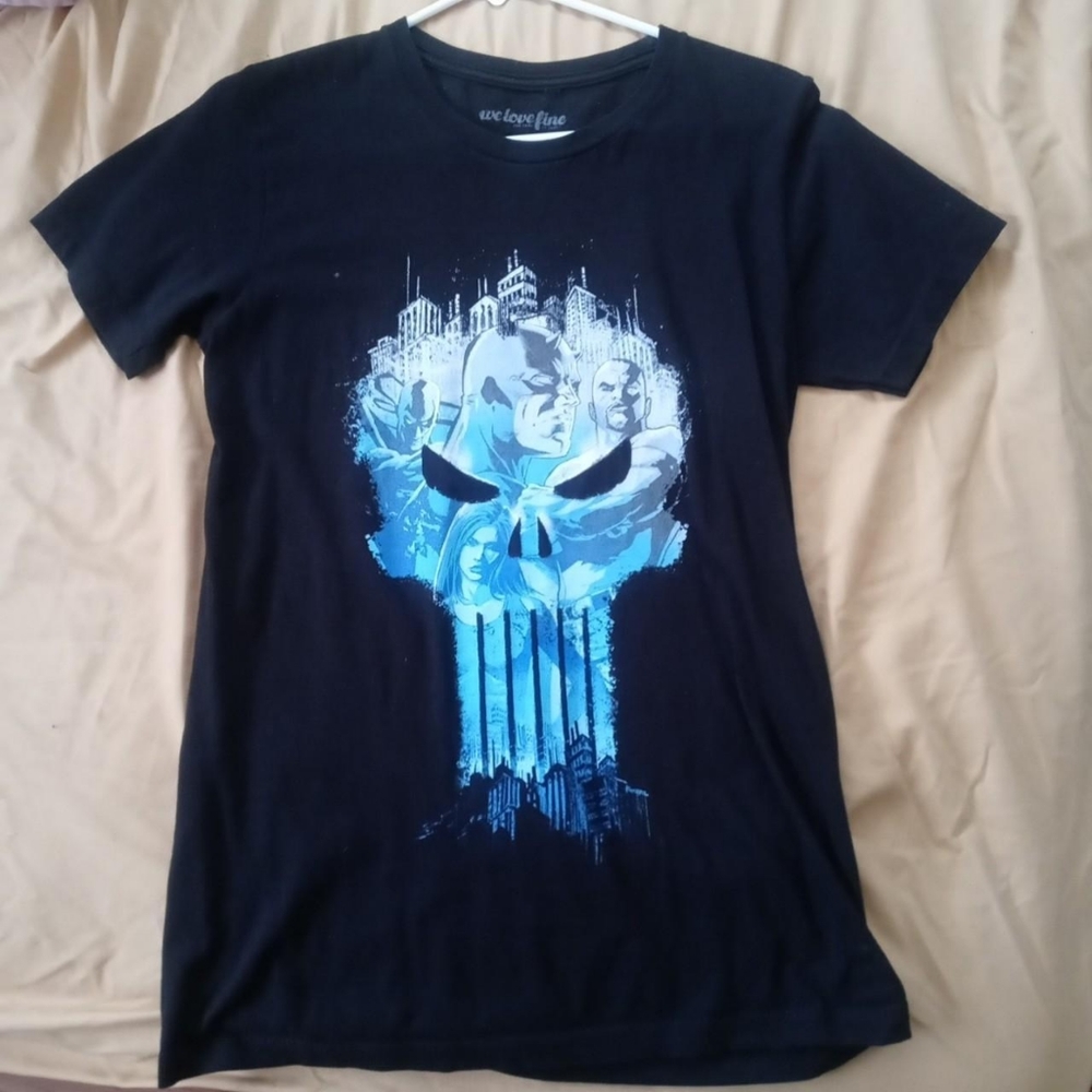 The punisher skull daredevil black t shirt